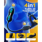 Prostate Massager Anal Thrusting Vibrating - Anal Butt Plug App Control 8 Vibration Modes Prostate Toys With Vibrator Cock Ring, Male Anal Pleasure Sex Toys For Adult, P Spot & Enema For Couples