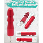 4.92" Anti-Rotation Super Adapter For Vacuum Connector Dildo Toys Diameter 0.94" (Red Adapter)