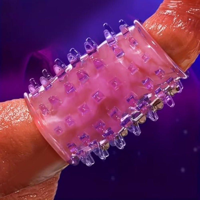 Silicone Penis Sleeve With Large Particles, Penis Sex Ring Girth Enhancer For Men Erection,Penis Sheath,Delay Ejaculation Stronger Enhancement Men'S Adult Sex Toys For Couples