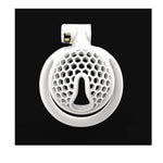 Small Sissy Chastity Lock Resin Male Chastity Device Honeycomb Chastity Device With 4 Penis Rings Bdsm Penis Cage Sex Toys For Couples (White, Arc Ring)