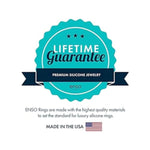 Elements Luxe Classic Thin Silicone Ring - Comfortable And Flexible Design - 4.3Mm Wide, 1.75Mm Thick - Dusty Rose Gold - Size 8