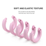 Silicone Cock Cage Chastity Cage Chastity Device For Male Penis Exercise (Pink, A122)