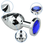 Small Beginner Butt Plug Adult Sex Toys For Men Women Masturbation Metal Anal Plug Jewel Anal Dilator Anal Trainer (1.06’’)