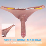 Hollow Penis Sleeve Dick Extender, Silicone Wearable Dildos Panty,Mens Cock Sleeve Enlarger, Realistic Strap On Harness For Adult Couple Pegging Toys