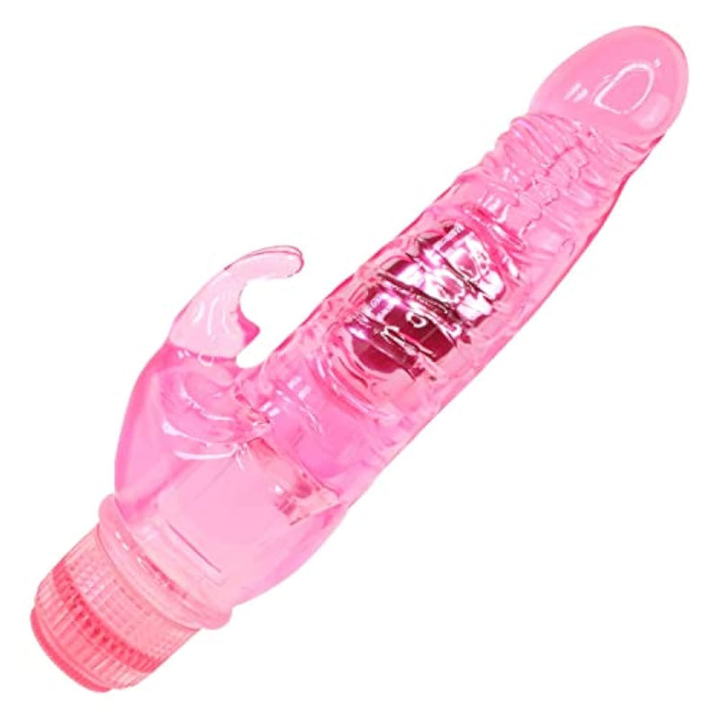 Rabbit Vibrator - Dual-Stimulation Sex Toy - Clit & G-Spot Vibe - Blended Orgasms - Multi-Speed Vibrations - Women - Realistic Penis Shape - 8.5" Length, 1.65" Shaft Diameter - Pink