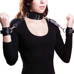 Bondage Set Sex Toys For Couples Leather Collar & Handcuffs Sm Fetish Erotic Slave Couple Sex Bondage Bdsm Sex Toys Erotic Extreme Flirt Sm Sex Toys For Couple Men Woman Gay