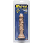 Doc Johnson Raging Hard-Ons - Slim Line - 5.5 Inch (6.9 in. Long and 1.2 in. Wide) - Heavily Veined - Dildo with Suction Cup Base - Great For Anal Beginners - Vanilla