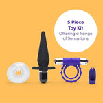 Multicoloured Best Night Ever Toy Kit For Adults - Accessories For Couples - 5 Pieces