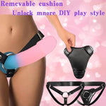 Adjustable Strap On Harness Adult Sex Toys,Comfortable And Secure Strapless Desi Unisex Adult Sex Toy.Adjustable Velcro Straps, For Men, Women, Lesbian Couples, Pegging Play (Black)