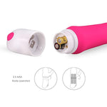 The Silicone Massage Stick, Short And Compact, 7 Kinds Of Frequency Cycle Changes,Powered By The No. 7 Battery And Works Continuously To Avoid Power Failure (Red)