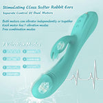 Rabbit Realistic G Spot Vibrator Sex Toys, 7 * 7 Vibrating Modes 8.4'' Couple Vibrators Anal Dildo Wand Adult Toys, Adult Sex Toys For Women And Couples Pleasure (Light Green)