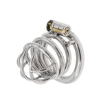 Chastity Device Ergonomic Stainless Steel Small Male Chastity Lock Cock Cage Adult Game Sex Toy Chs164?2.17 Inch/ 55Mm?