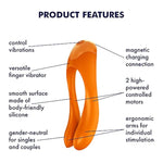 Candy Cane Vibrator Sex Toy | Adult Toys For Women | Best Couple Vibrator | Vibrating Sexual Pleasure Device | Stimulation Vibrators | Female Wellness Tools | Woman Pleasure Sextoy (Orange)