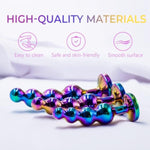 3 Pcs Metal Anal Butt Plug Sex Toys, Stainless Steel Butt Beads With Jewelry Design For Women Men And Couple,Prostate Massager Anal Training Set Adult Toys For Beginners