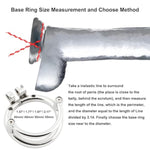 Male Chastity Cage Base Ring Prevent Escape Design Stainless Steel Chastity Device Closed Ring H1250 (1.97 Inch / 50Mm)