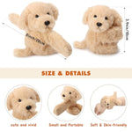 8 Pcs Puppy Stuffed Animal Slap Bracelets For Kids, Cute Plush Dog Wrist Snap Bracelets Bulk Birthday Gifts For Boys & Girls Party Favors