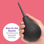 Adult Anal Douche for Safe and Effective Cleansing - 7.6 Fl Oz, Black