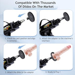 Auxfun Sex Machine Device For Women Auto Thruting Love Machine Dildo 3.5''Suction Cup Adapter With 3 Xlr Connector Attachments Hands-Free Machine Lifelike Dildo