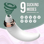 Clitoral Sucking Vibrator For Clit Nipple Stimulation, Moon Vibrator Dildo For G Spot Stimulation 2 In 1 Adult Sex Toys For Women With 10 Sucking Modes & 10 Vibration Modes (Green)