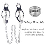 Pussy Spreader, Sm Nipple Clamps Labia Spreader, Metal Bdsm Labia Spreader For Women Labia Clip Nipple Clips Vaginal Spreader Fetish Bondage Gear Accessories Vagina Restraints Kit Adult Sex Toy