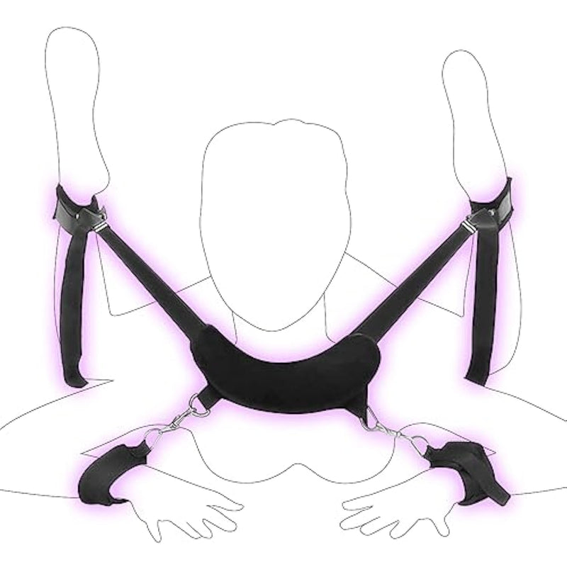 Sex Bondage Restraints Sex Straps Bed Restraints Kit Sex Toys Wrist Leg Restraint Straps Hand & Ankle Cuffs Adults Bed Sex Bondage Restraints Set Sex Play For Couples