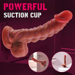 Realistic Dildos Sex Toys For Women - 9.6" Fantasy Silicone Dildo With Strong Suction Cup For Hand-Free Play Soft Penis Practice Oral Sex ?G-Spot Anal Stimulation Adult Toys For Men Gay & Couple