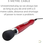 DOXY Die Cast Plug in Personal Wand Massager - Red Luxurious Adult Toys Couples Vibrator - Personal Vibrator - Body-Safe Sexual Pleasure Tools for Women - World's Most Powerful Deep Tissue Massager