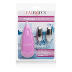 Pocket Exotics Double Bullet Vibrator - Waterproof Sex Toys For Couples - Adult Vibe Massager Eggs - Pink