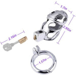Metal Chastity Cage Hollowed Out Chastity Devices Can Long Time Wear Penis Cage With Lock And Key For Men Erection Control Sm Chastity Play Adult Sex Toys For Male (S)