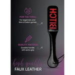 Spanking Paddle For Adults Bdsm Paddle For Bedroom Play 12" Faux Leather Riding Crop For Adults Bedroom Black