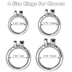 Flat Chastity Cage Stainless Steel Chastity Device With Realistic Vaginal And Silicone Penis Plug, Metal Ultra Small Cock Cage Bdsm Bondage Sex Toy For Men (55Mm Ring)
