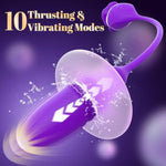 Vibrator Dildo Adult Sex Toys, 3 In 1 Rose Toy Dildos With 10 Tongue Licking Mode & 10 Thrust Vibration Mode, Vibrators Adult Toy For Women For G Spot Clitoral And Anal Stimulation