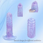 Silicone Oviposition Dildo, Hand-Propelled, Unique Shape, Soft Liquid Silicone, With Manual Booster