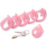 Ht-V4 Chastity Cage For Men | 5 Adjustable Wide Rings & 6 Colors | Beginner-Friendly | Adult Sex Toy With Sizing Guide (Pink, Nub)