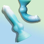 Realistic Knot Dog Dildo,Blue White Silicone 7.5 '' Small Fantasy Adult Sex Toy Games Fantasy Monster Animal Cute Dildo for Beginner Women Lesbian and Men Couples Anal Plug Cock Fake Penis