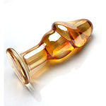 Glass Anal Butt Plug Anal Dilator With Long Neck And Vivid Glans Prostate Massager Pleasure Wand Dildo Sex Toy For Men Women (Small)