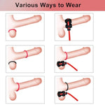7-Piece Adjustable Silicone Penis Ring Set for Enhanced Erection and Pleasure
