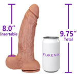 The Electrician By - Realistic Dual Density Silicone Dildo, 8.0 Inch Insertable, 2.3 Inch Max Width (Medium Skin)