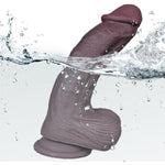 3 Sizes Of Double Layer Silicone Realistic Dildo, Soft Lifelike Dildo Toy Thick Fake Penis Dildo With Strong Suction Cup Adult Sex Toy For Women - M