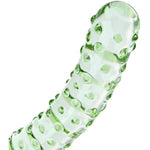 Glass Dildo 7.48" Pleasure G-Spot Wand Butt Plug Double Ended Dildo With Pleasure Pellets Prostate Massager Masturbation Sex Toy For Men Women Lesbian