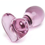 Crystal Glass Butt Plug,Mini Pink Glass Anal Plug, Anal Masturbation Plug For Men Women Gay And Couples