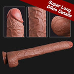 16.93 Inch Super Long Dildo Realistic Huge Big Black Anal Dildo With Small Glans,Giant Dildo Strap On Dildo With Strong Suction Cup For Deepest Sex,Penis Thick Large Dildo Sex Toy For Women Men Gay