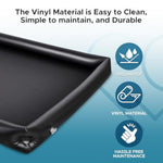 Inflatable Massage Sheet With Inflatable Sides | Black Durable Pvc Waterproof | 210 X 156 X 16 Cm, 83 X 61 X 6 Inches | Protection Against Oil, Water-Based, And Silicone-Based Products