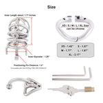 Male Cock Cage Penis Ring Virginity Lock Chastity Belt Adult Game Sex Toy With Separation Hook T555 (55Mm Xl Size)