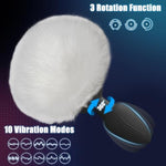 Sexy Bunny Tail Silicone Anal Plug Anal Butt Plugs Stimulato Role Play Wearable Adult Sex Vibrators Toys For Women Cosplayer, Remote Control 10 Powerful Vibrating & 3 Wiggling Modes (White)