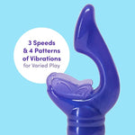 GKiss Purple Clitoral and G Spot Vibrator for Women, 3 Speeds and 4 Patterns
