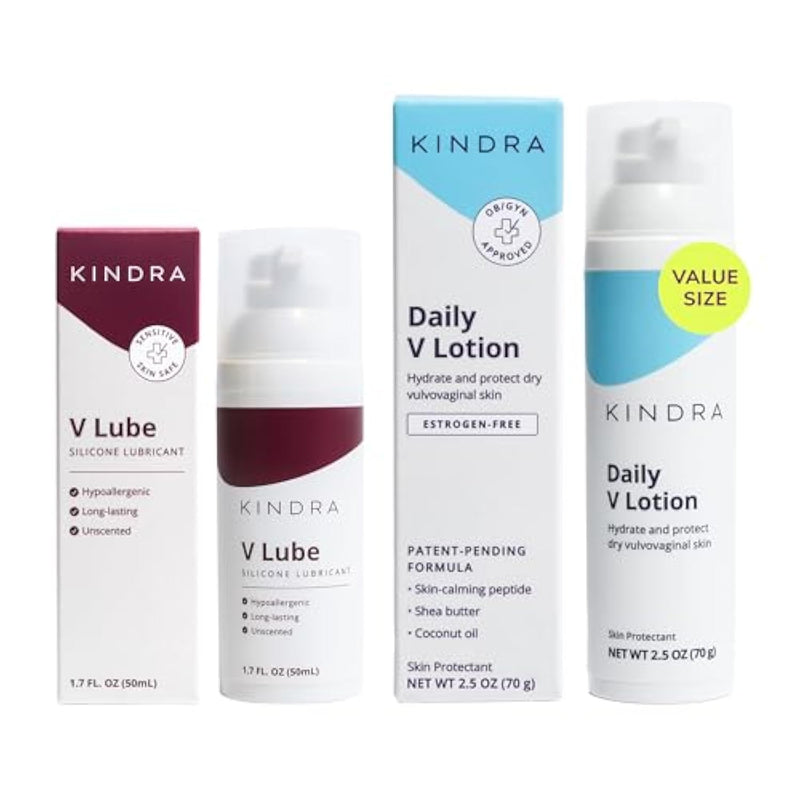 Daily V Lotion Xl & V Lube Silicone Base Personal Lubricant - Long-Lasting Lubrication, Ph-Balanced & Doctor Recommended - For Vaginal Dryness, Discomfort, Sensitive Skin