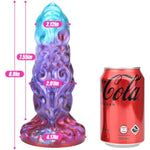 Realistic Monster Dildo Thick Animal Penis G- Spot Massage Liquid Silicone Anal Plugs Buttplug With Strong Suction Cup For Men Women Couples Hands-Free Play (M)