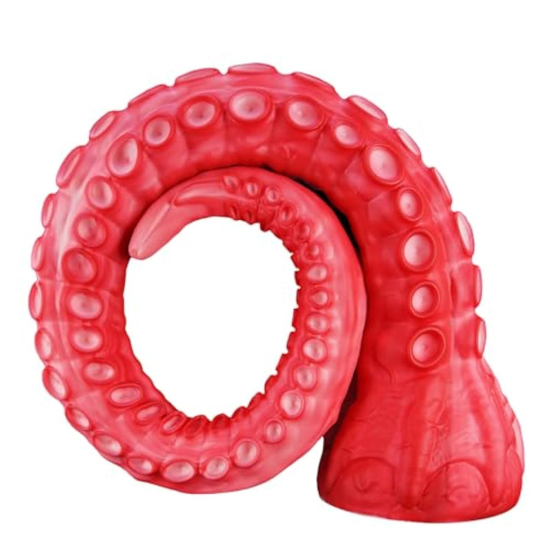23.6" Long Anal Plug, Monster Huge Dildo Platinum Silicone Tentacle Dildo With Suction Cup