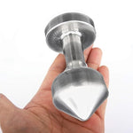 Heavy Duty Stainless Steel Anal Plug for Men and Women - 655G Solid Metal Butt Plug with Conical Design